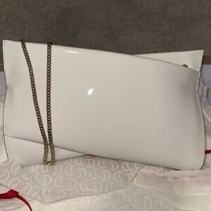 Christian Louboutin Patent White Small Loubitwist Bag/ Brand New